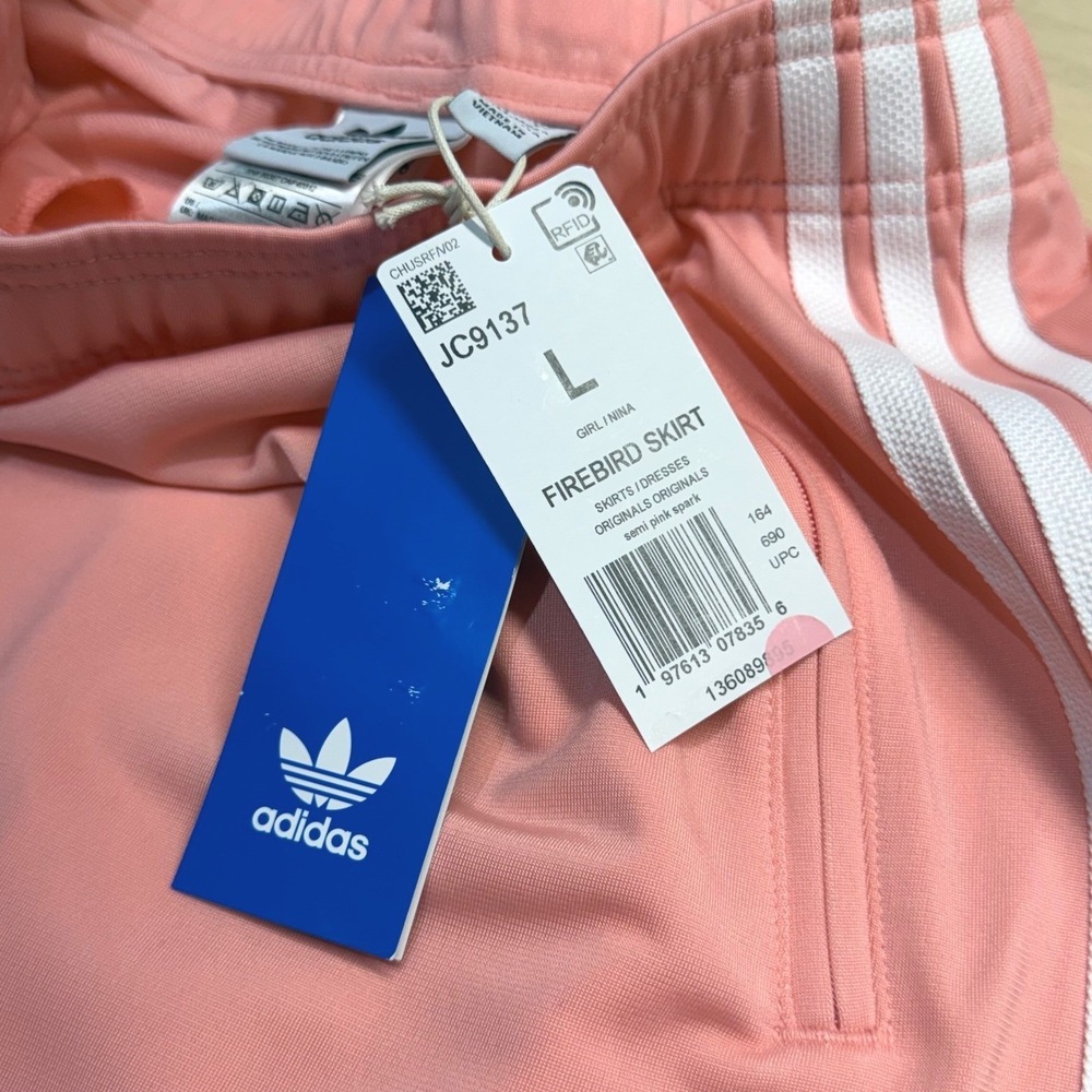 Adidas Originals Firebird Skirt Girls Large 13-14Y Semi Pink Spark JC9137 NEW - Picture 6 of 7